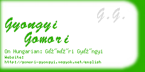 gyongyi gomori business card